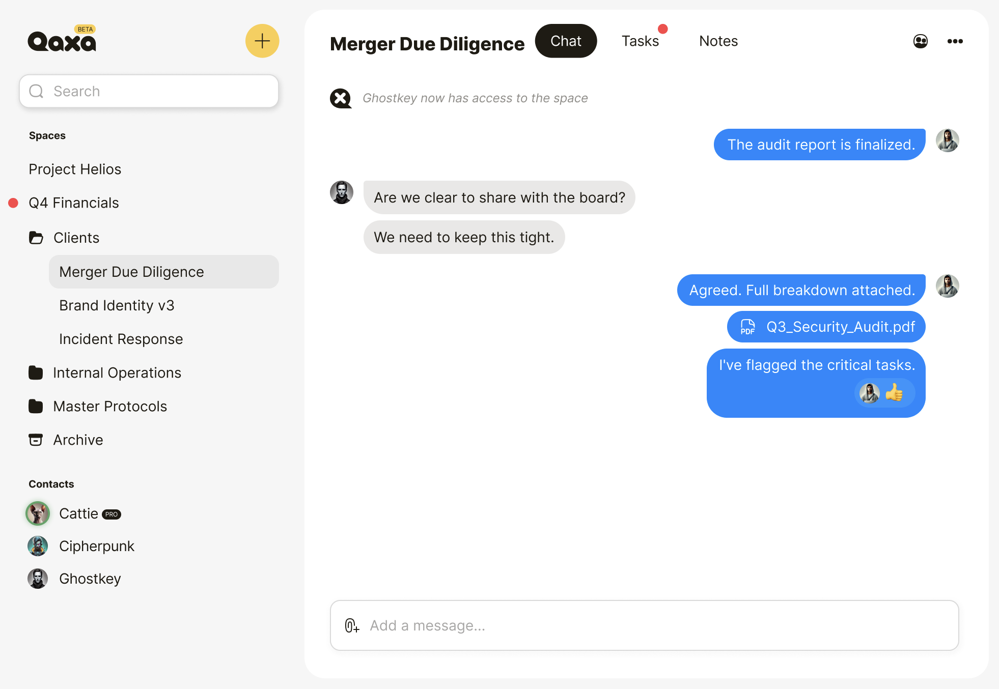 Qaxa app without annotations