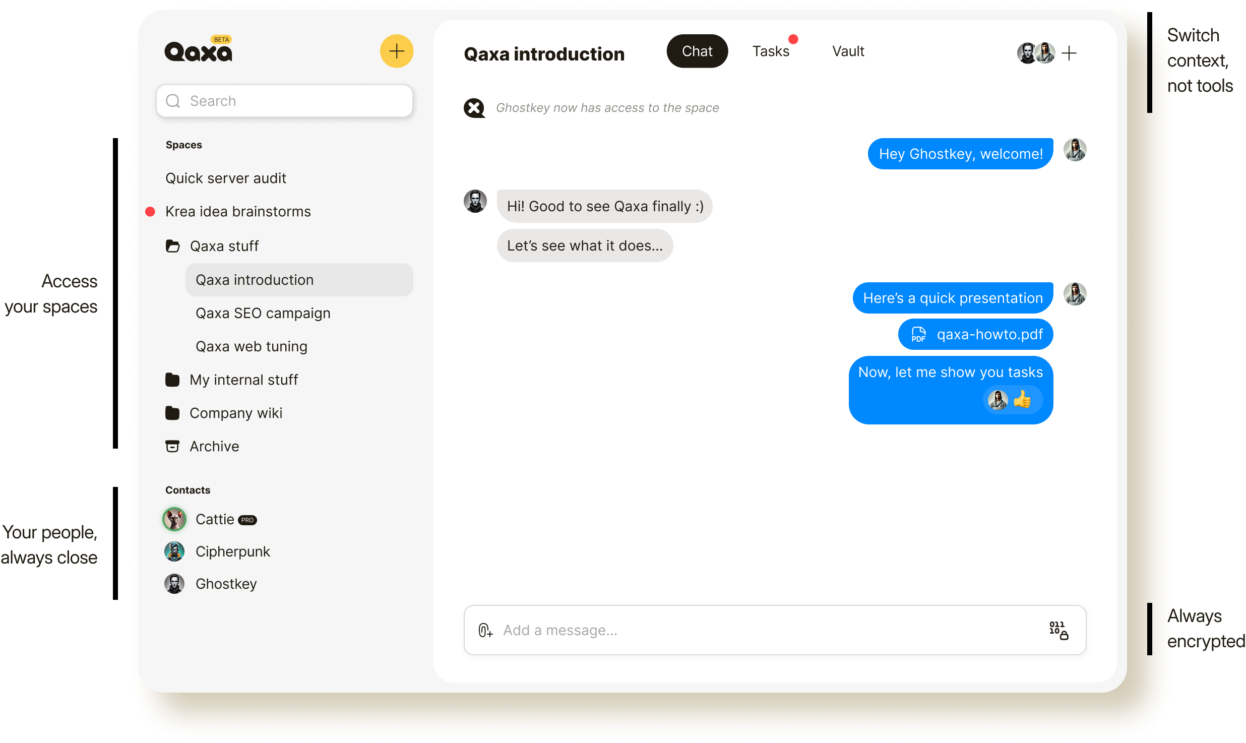 Qaxa app with annotations