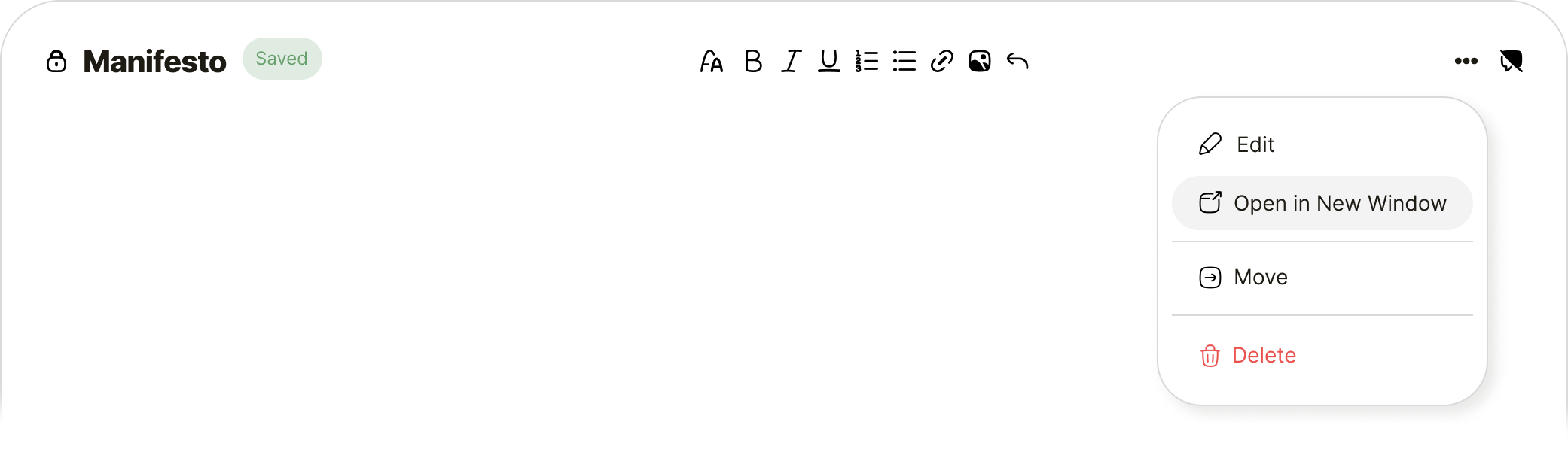 Open Note in a New Window